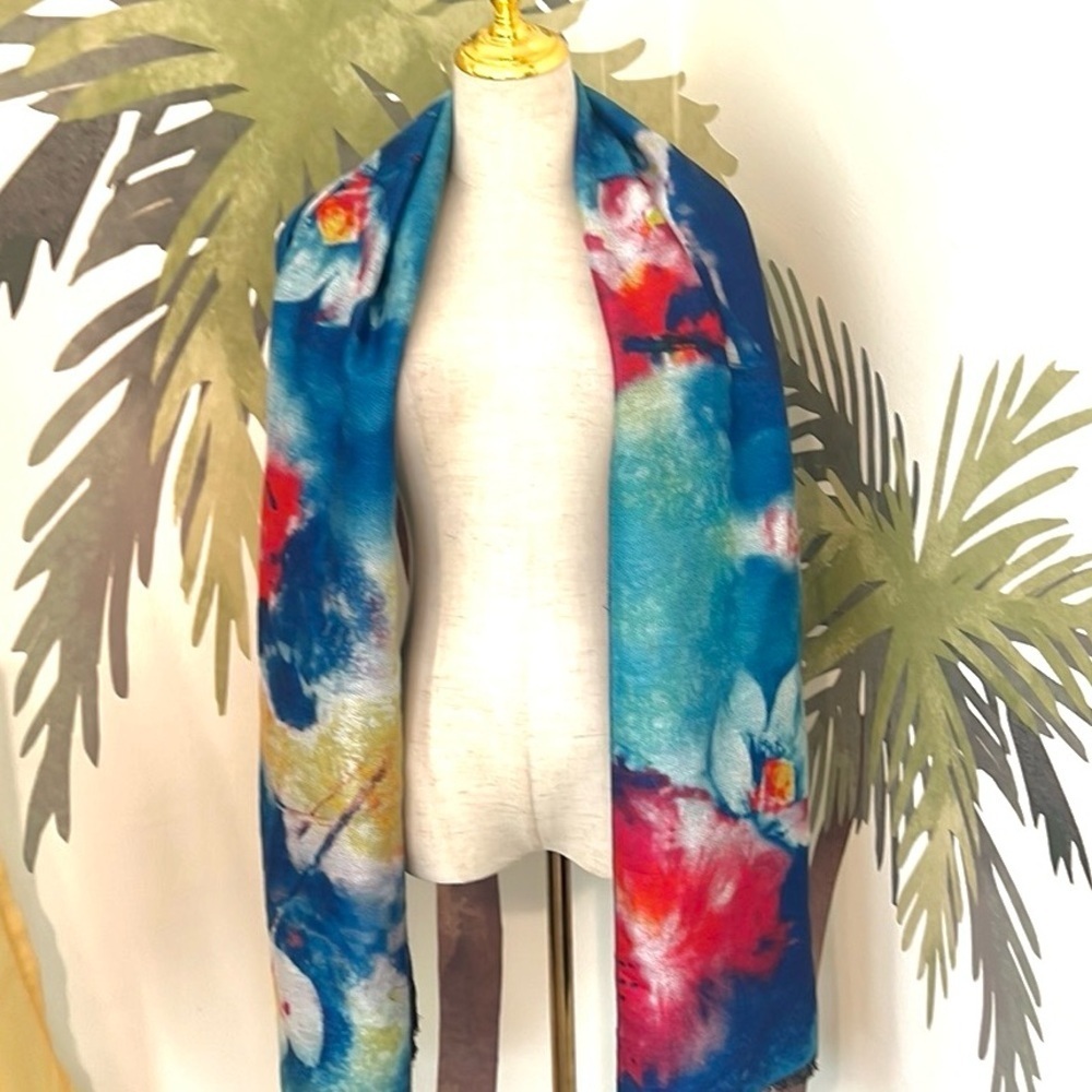 ⭐️Jessica McClintock,Women's Super Soft Floral Print Shawl/Wrap/Lap Blanket
